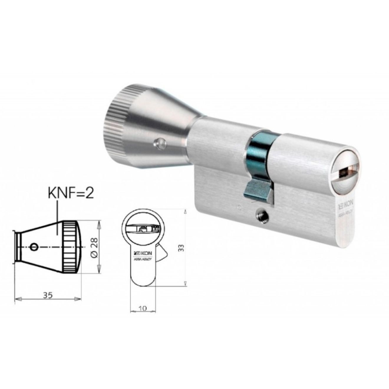 Knaufzylinder SK6 Sperrwelle Extra Code - Knauf KNF=2 Knaufzylinder SK6 Sperrwelle Extra Code - Knauf KNF=2