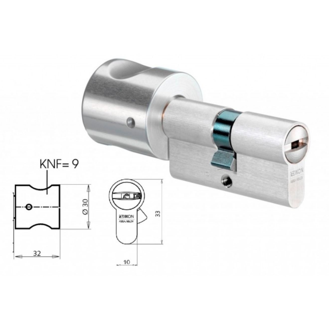 Knaufzylinder SK6 Sperrwelle Extra Code - Knauf KNF=9 Knaufzylinder SK6 Sperrwelle Extra Code - Knauf KNF=9
