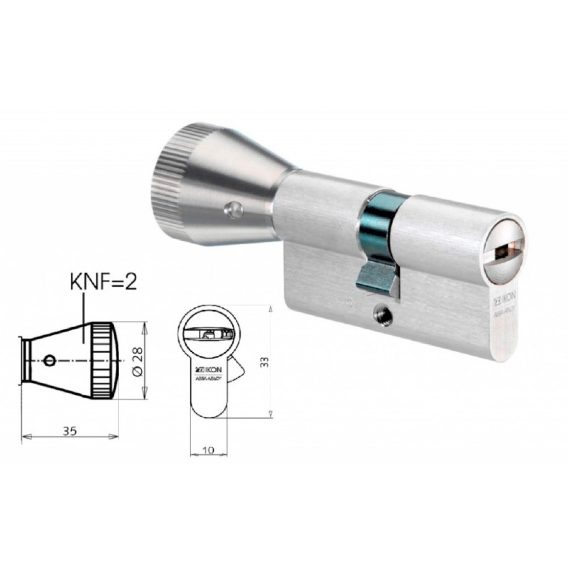Knaufzylinder SK6 Sperrwelle Extra Code - Knauf KNF=2 Knaufzylinder SK6 Sperrwelle Extra Code - Knauf KNF=2