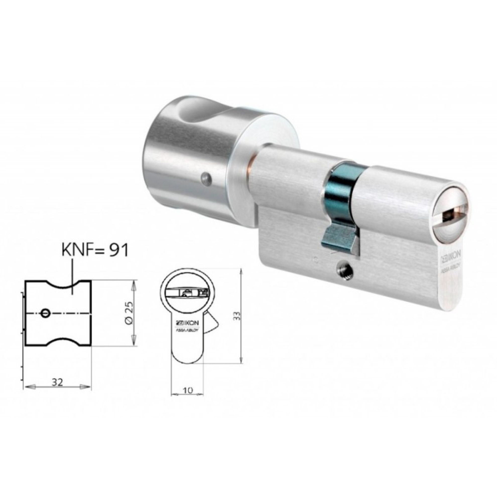 Knaufzylinder SK6 Sperrwelle Extra Code - Knauf KNF=91 Knaufzylinder SK6 Sperrwelle Extra Code - Knauf KNF=91