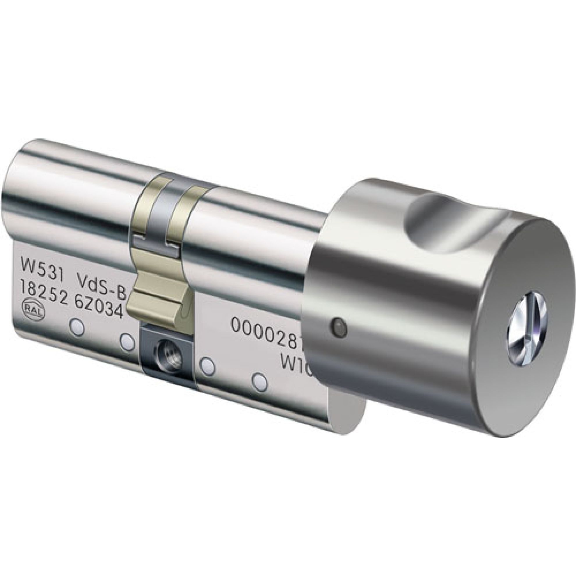 IKON WSW Schließzylinder mit Knauf KNF4 Schlüsseln und Sicherungskarte